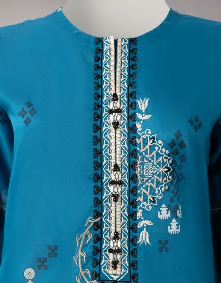 MULTICOLOR LAWN EMBROIDERED UNSTITCHED 3PC - Image 3