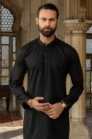 BEDFORD - BLACK COTTON KURTA TROUSERS