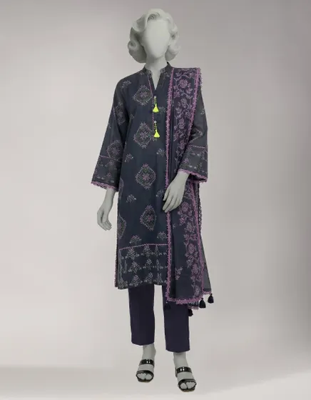 MULTICOLOR LAWN PRINTED UNSTITCHED 2PC - Image 4