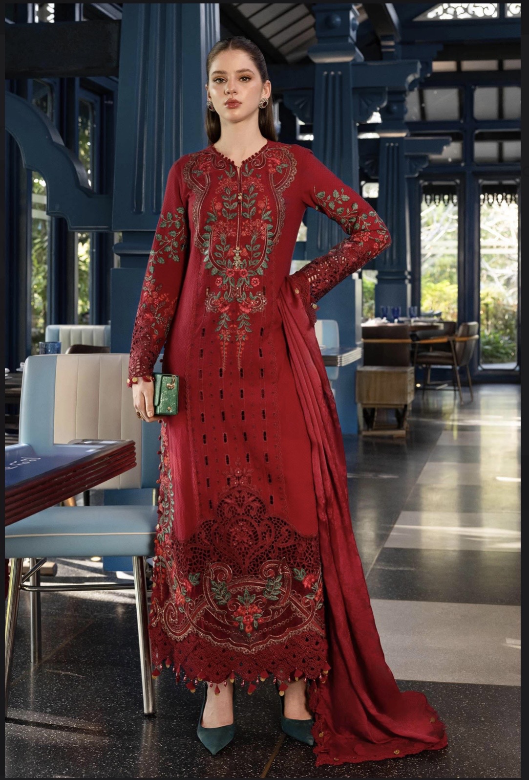 Maria B 3 Piece Embroidered