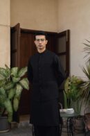 Black suiting waistcoat